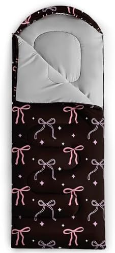QOOMO Camping Sleeping Bags,3 Season Warm & Cool Weather,Lightweight,Waterproof Sleeping Bags for Adults & Kids,Traveling,and Outdoors,Camping Gear Equipment