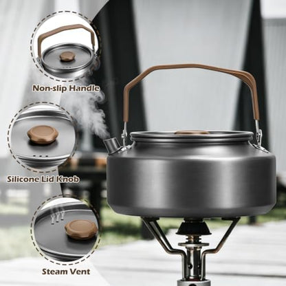 Leonyo 18PCS Camping Cookware Set, Camping Cooking Pot Pan Mess Kit