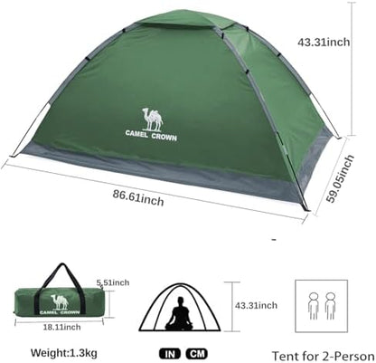 CAMEL CROWN Tents for Camping 2/3/4/5 Person Camping Dome Tent, Waterproof,Spacious, Lightweight Portable Backpacking Tent for Outdoor Camping/Hiking