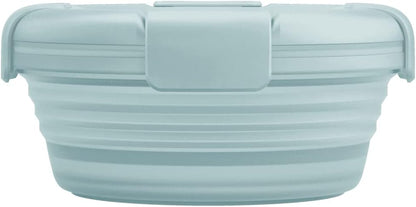 STOJO Collapsible Bowl - Translucent Aquamarine, 36oz - Reusable Silicone Bowl for Hot and Cold Food - Perfect for Travel, Meal Prep, To-Go Lunch, Camping & Hiking - Microwave & Dishwasher Safe
