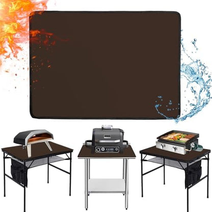 Heat Resistant Mats for Countertop fits Tabletop Grill, 31x24x0.04in, Brown