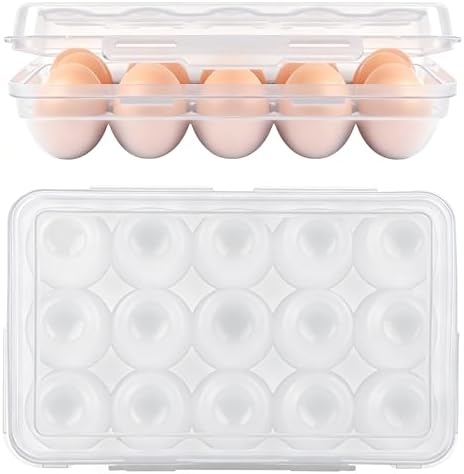 15 Grid Egg Storage Box for Refrigerator Kitchen Camping RV