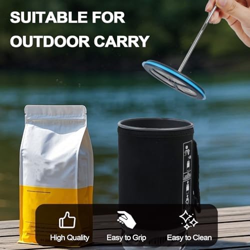 2-Pack Silicone French Press Coffee Makers compatible with Jetboil Flash Camping Stoves, french press coffee maker for Jetboil Flash Camping Stoves，Regular Size (2)