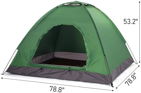 Camping Tent, Waterproof & Windproof Camping Dome Tent Automatic Pop Up Quick Shelter with Portable Carry Bag for Outdoor Hiking