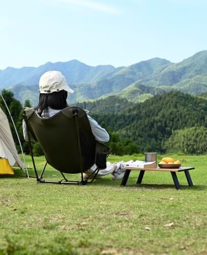 iClimb Low Ultralight Compact Folding Chair (Black Mesh)