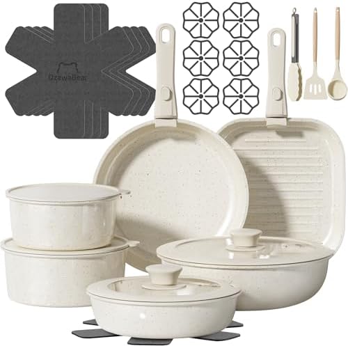 26 Pcs Pots and Pans Set Non Stick, Detachable Handle Cookware