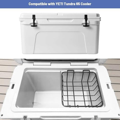 50 & 65 qt Cooler Basket, Compatible with YETI Tundra 50/65 Coolers, Stainless Steel Storage Wire Cooler Rack