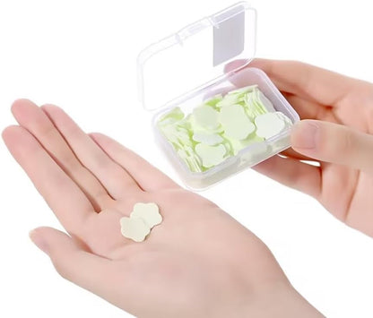 3 Boxes 300Pcs Portable Hand Washing Soap Sheets, Different Scented Mini Petal Hand Wash Soap Sheets, Disposable Soluble Soap for Outdoor Travel, Camping, Hiking