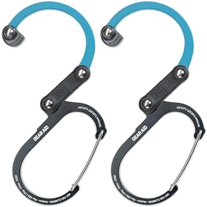 GEAR AID HEROCLIP (Large) Carabiner Gear Clip and Hook for Hanging Heavy Duty Items, Camping Backpacks, Suitcases, Kayaks, Bicycles and More
