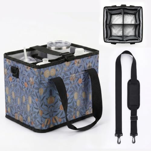 William Morris Style Print Foldable Softside Cooler Bag for Car