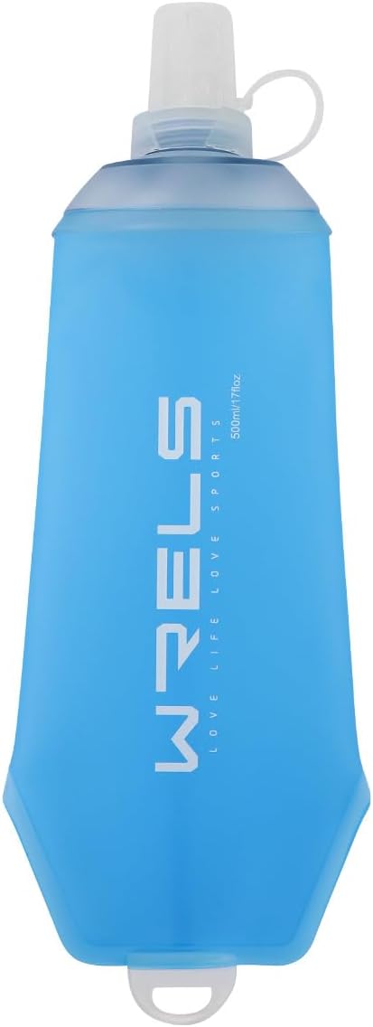 200ml/350ml/500ml Collapsible Soft Flask,BPA Free Folding Soft Water Bottle with Hanging Ring,Lightweight TPU Hydration Flask for Running Marathon Cycling Hiking