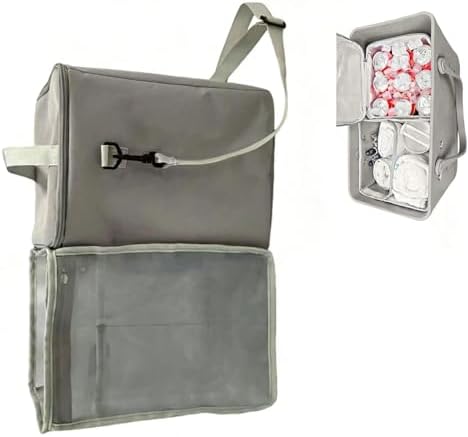 Thermal Coolers Bag Insert with Mesh Storage, Black