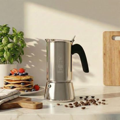 Bialetti - Venus Induction, Stovetop Coffee Maker, Suitable for all Types of Hobs, Stainless Steel, 6 Cups (7.9 Oz), Silver
