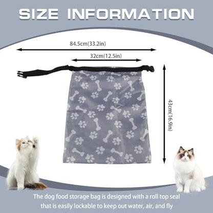 2Packs Dog Travel Bag,10 lb Dog Food Storage Container, Airtight Pet Travel Accessories, Large Capacity Dogs Food Carrier for Camping,with 1Packs Collapsible Dogs Travel Bowls,Perfect for Camping Trip