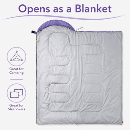 Sleeping Bags for Adults & Kids - Lightweight Camping Sleeping Bag