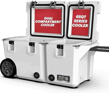 Wyld Gear 65 Quart Dual Compartment Hard Cooler with Wheels