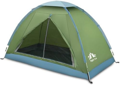Night Cat Backpacking Tent for One 1 to 2 Persons Lightweight Waterproof Camping Hiking Tent for Adults Kids Scouts Easy Setup Single Layer 2.2x1.2m