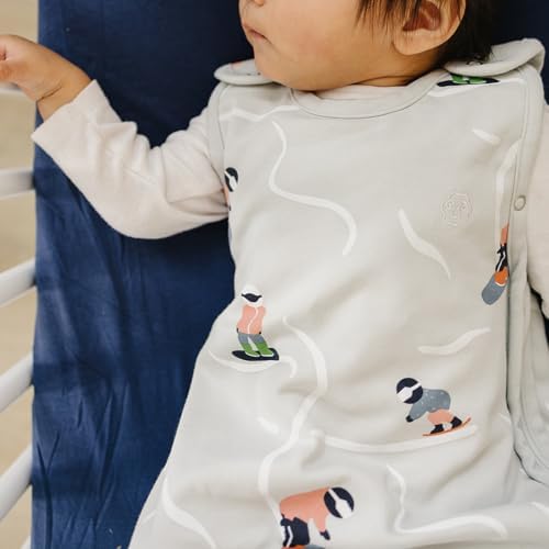 Woolino 4 Season Ultimate Baby Sleep Sack – Merino Wool & Organic Cotton Baby Sleep Bag, Universal Size Wearable Blanket, Adjustable Sleep Sack for Baby 2–24 Months - Snowboarder