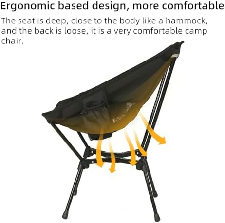 ROCK CLOUD Portable Camping Chair Lightweight Folding Chairs Outdoor for Camp Hiking Backpacking Lawn Beach Sports