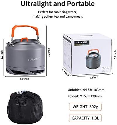 Fire-Maple XT2 1.3L Camping Kettle Portable Teapot with Heat Exchanger