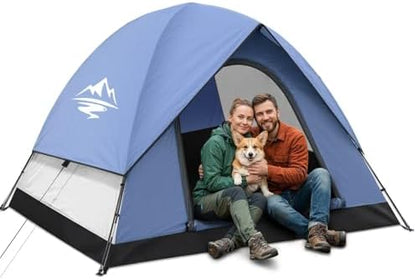Tents for Camping 2-3 Person Tent – Camping Tent with Rainfly Waterproof 2500MM, Easy Setup in 5 Mins, Ourtdoor Dome Tents Lightweight Backpacking Tent for Couples, Small Families, Festivals, Backyard