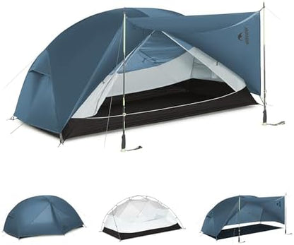 Naturehike Mongar Upgraded 1/2/3 Person Backpacking Tent,Waterproof Lightweight Camping Tent with Footprint