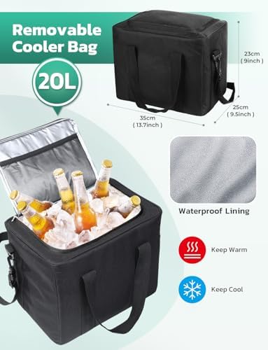 Oasser Trunk Organizer 95L with 20L Removable Cooler Bag for SUV