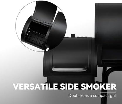 Royal Gourmet CC1830S BBQ Charcoal Grill and Offset Smoker, Outdoor Camping