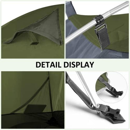 Bessport Camping Tent 1/2 Person Tent Waterproof Two Doors Backpacking Tent Easy Setup Lightweight for Outdoor, Hiking Mountaineering Travel