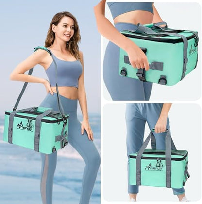 MENOLY Paddle Board Accessories Cooler, 25L Sup Kayak Deck Cooler Bag Fit 30 Cans with Bottle Opener, Adjustable Strap for Paddleboarding, Kayaking, Camping