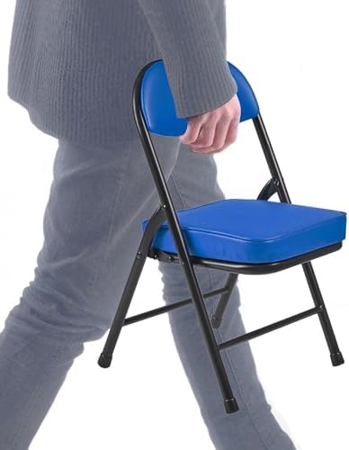 Mini Padded Folding Stool - 12.2 Inch Camping Blue 1-Pack