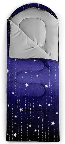 QOOMO Camping Sleeping Bags,3 Season Warm & Cool Weather,Lightweight,Waterproof Sleeping Bags for Adults & Kids,Traveling,and Outdoors,Camping Gear Equipment