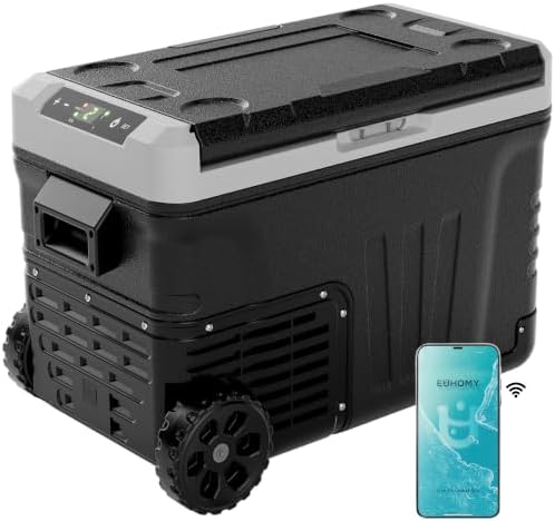 EUHOMY 37QT 12 Volt Refrigerator, -4℉~68℉ Portable Freezer, for Car