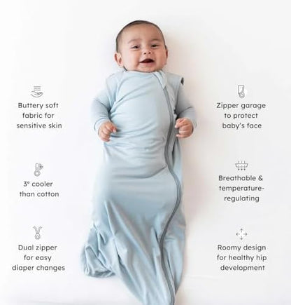 KYTE BABY Sleep Bag 0.5 TOG, Rayon Made From Bamboo Wearable Blanket, Dual Zipper For Infants And Toddlers Nursery Essentials