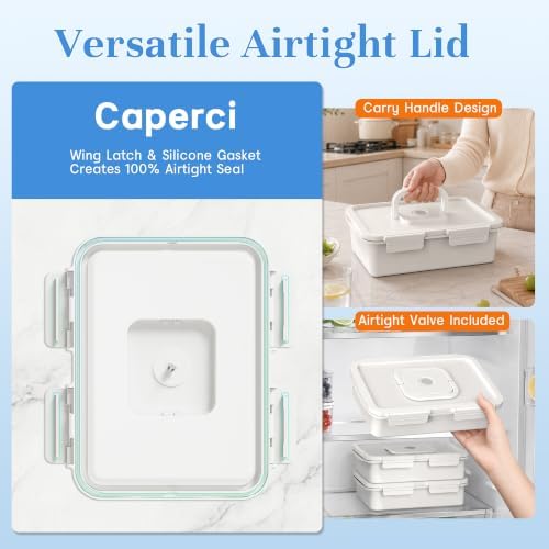 Caperci Large Chilled Snackle Box Container with Ice Pack & Leak-Proof Lid