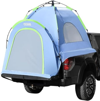 Tecoom Truck Bed Tent, Double Layer Waterproof PU3000mm for 5.5-6.7ft, Portable 1-3 Person Compact Full Size Pickup with Rain Fly for Outdoor, Camping, Road Trip, Beach