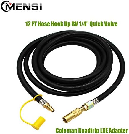 MENSI 12FT Low Pressure 1/4" Quick Connect Disconnect Plug RV Trailer Propane Extension Hose Hook Up𝐂𝐨𝐥𝐞𝐦𝐚𝐧 𝐑𝐨𝐚𝐩𝐓𝐫𝐢𝐩 𝐒𝐞𝐫𝐢𝐞𝐬 𝐋𝐗𝐄, 𝐋𝐗 𝐏𝐨𝐫𝐭𝐚𝐛𝐥𝐞 𝐆𝐫𝐢𝐥𝐥 𝐎𝐍𝐋𝐘