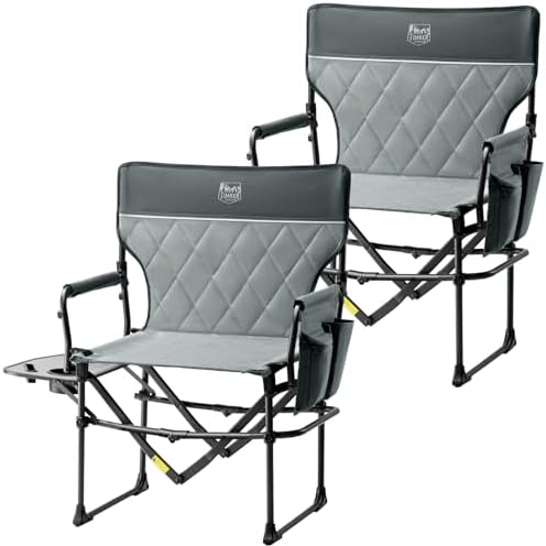 TIMBER RIDGE 400lbs Heavy Duty Camping Chair Portable Directors Chair
