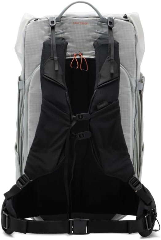 Peak Design Outdoor Backpack 25L, Cloud, Compact and Lightweight Frameless Daypack, Ultra Cinch Roll-Top Design, Ideal for Day Hikes, Camera Carry and Commuting, Versatile Backpack for Men and Women