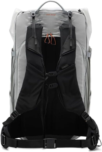 Peak Design Outdoor Backpack 25L, Cloud, Compact and Lightweight Frameless Daypack, Ultra Cinch Roll-Top Design, Ideal for Day Hikes, Camera Carry and Commuting, Versatile Backpack for Men and Women