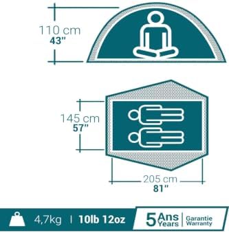 QUECHUA 2-Person Easy Fresh&Black Tent, 2 Seconds Setup