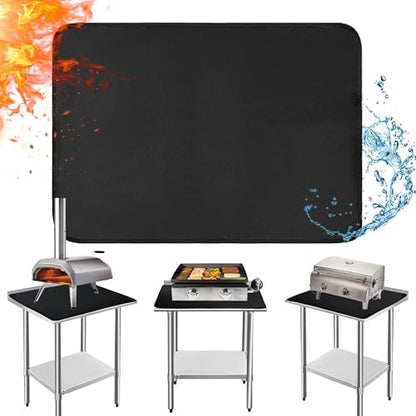 Heat Resistant Mats for Countertop fits Tabletop Grill, 36x24x0.02in, Black