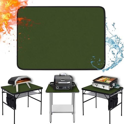 Heat Resistant Mats for Countertop fits Tabletop Grill, 31x24x0.04in, Green