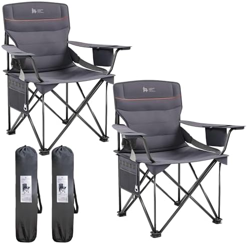 OUTSIDER Oversized Folding Camping Chair with Adjustable Lumbar Support 2pc