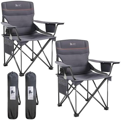 OUTSIDER Oversized Folding Camping Chair with Adjustable Lumbar Support 2pc