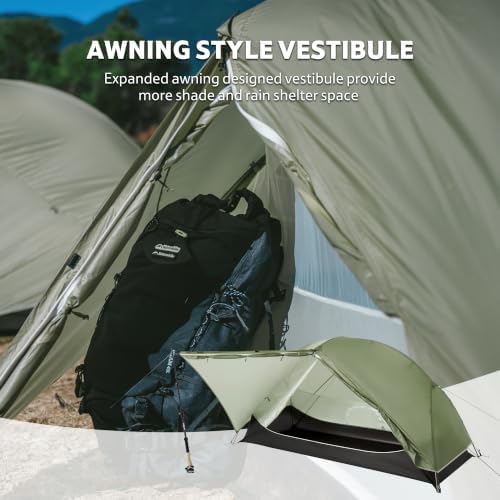 Naturehike Mongar Upgraded 1/2/3 Person Backpacking Tent,Waterproof Lightweight Camping Tent with Footprint