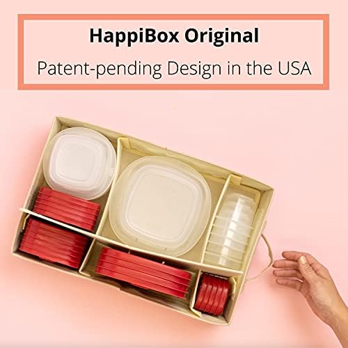 Food Storage Container Organizer Box – A Kitchen Drawer Organizer Compatible with Rubbermaid, Glad Containers and Lids – Adjustable Foldable Cloth Box