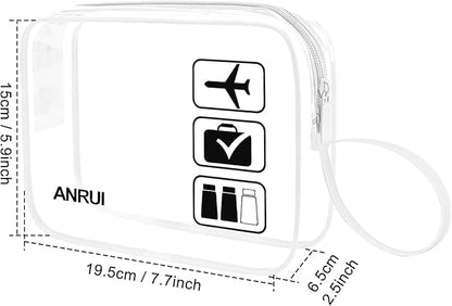 ANRUI Makeup Bags Clear Cosmetic Bag for Women Small Makeup Pouch for Girls/Kids Travel Toiletries Organizer Bags Waterproof Travel Liquids Storage Bags