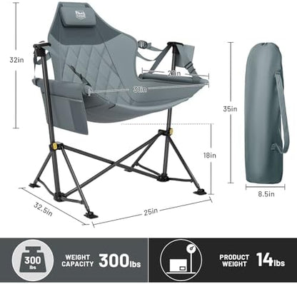 Timber Ridge Hammock Camping Chair, Portable Oversized Swinging Camp Chairs