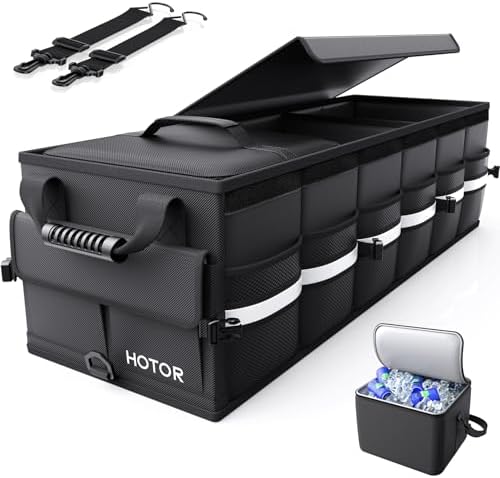 HOTOR Trunk Organizer - Car Organizers for SUV with Removable Cooler Bag
